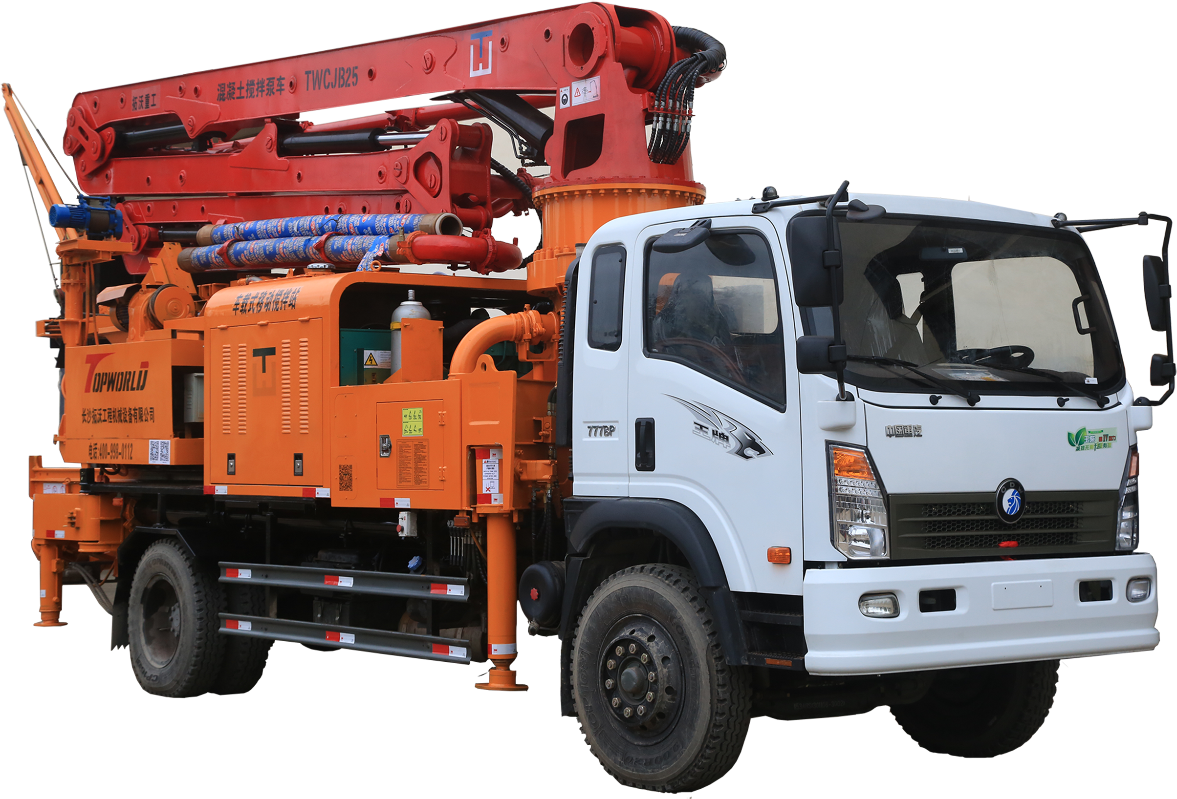 Cheap Price Topworld 25m Truck-mounted Concrete Mixer - Commercial Vehicle Clipart (2500x2395), Png Download