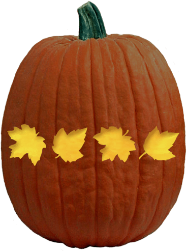 Autumn Leaves Pumpkin Carving Pattern - Jack-o'-lantern Clipart (1200x630), Png Download