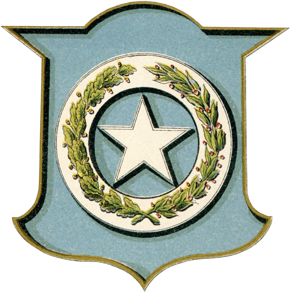 Coat Of Arms Of Texas - Escudo De Texas Clipart (597x600), Png Download