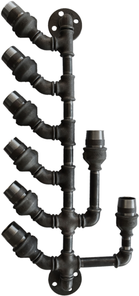 Industrial Plumbing Pipe Wine Rack Bottle Holder Made - Pipe Clipart (600x600), Png Download