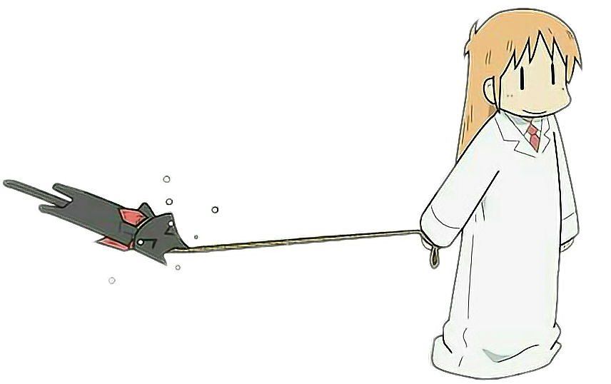 Nichijou Sticker - Cartoon Clipart (856x538), Png Download