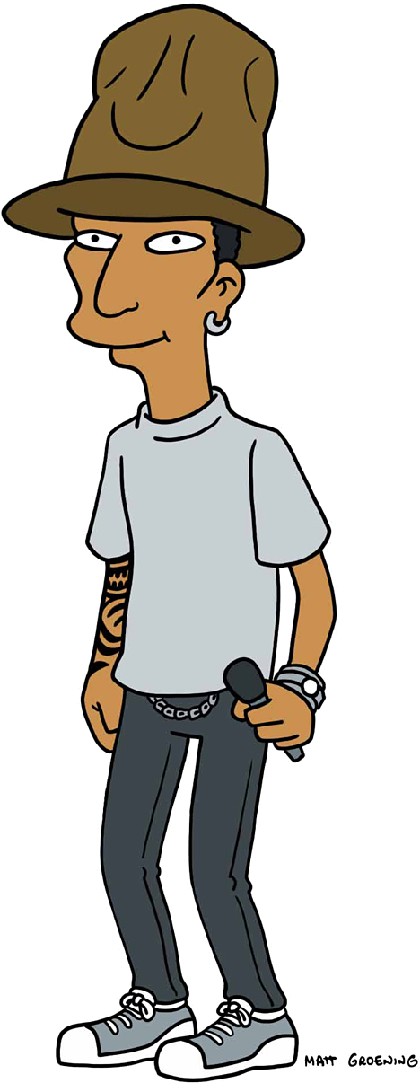 Pharrell Williams - Pharrell Williams En Los Simpsons Clipart (612x1232), Png Download