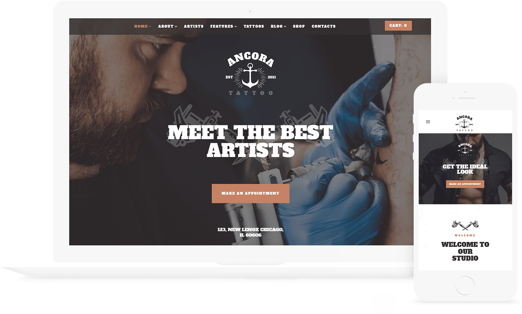 Ancora Tattoo Salon And Ink Shop - Multimedia Software Clipart (1056x636), Png Download