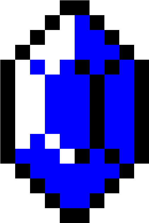 Zelda Rupee Pixel Art , Png Download - Sandbox Coloring Game Clipart (501x751), Png Download