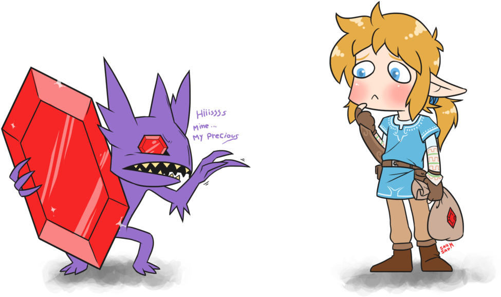 Zelda U And Rupees - Cartoon Clipart (1024x621), Png Download