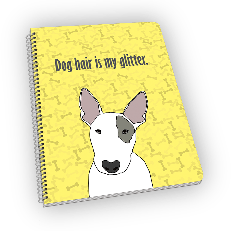 Spiral-bound Notebook With Bull Terrior On The Cover - Bull Terrier (miniature) Clipart (1000x769), Png Download