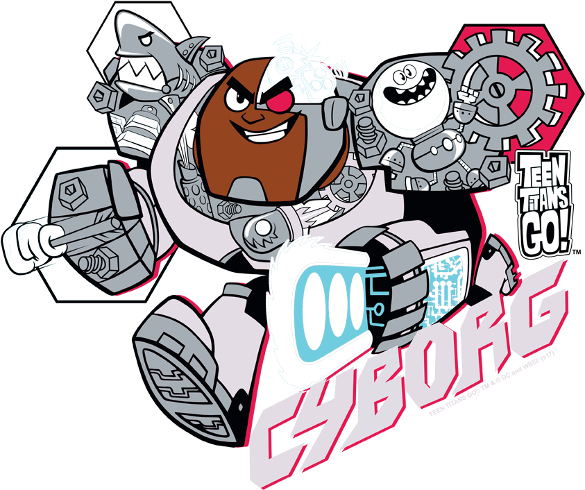 Teen Titans Go Cyborg Youth T Shirt - Teen Titans Go! Clipart (843x706), Png Download
