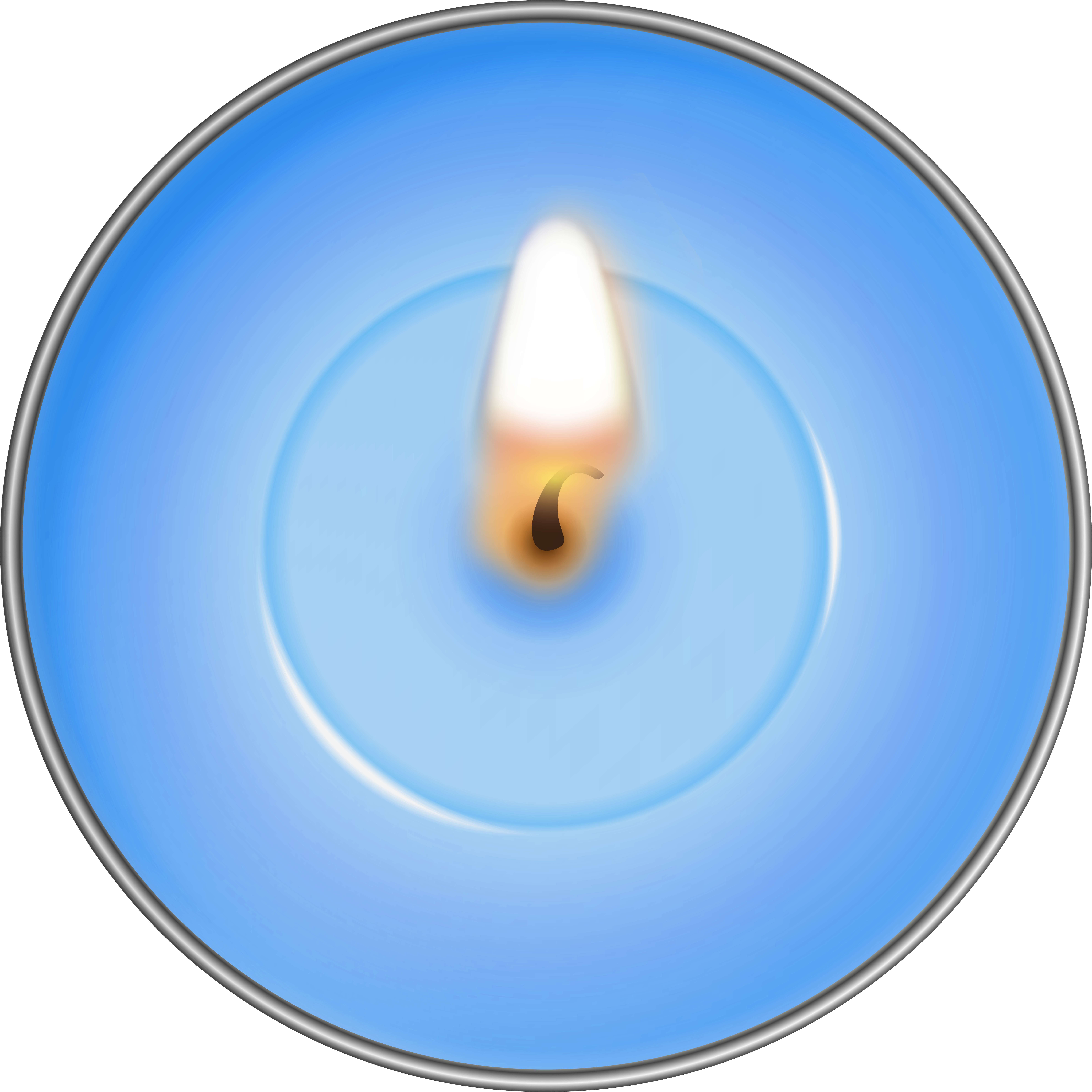 Round Blue Candle Png Clip Art Transparent Png (8000x8000), Png Download