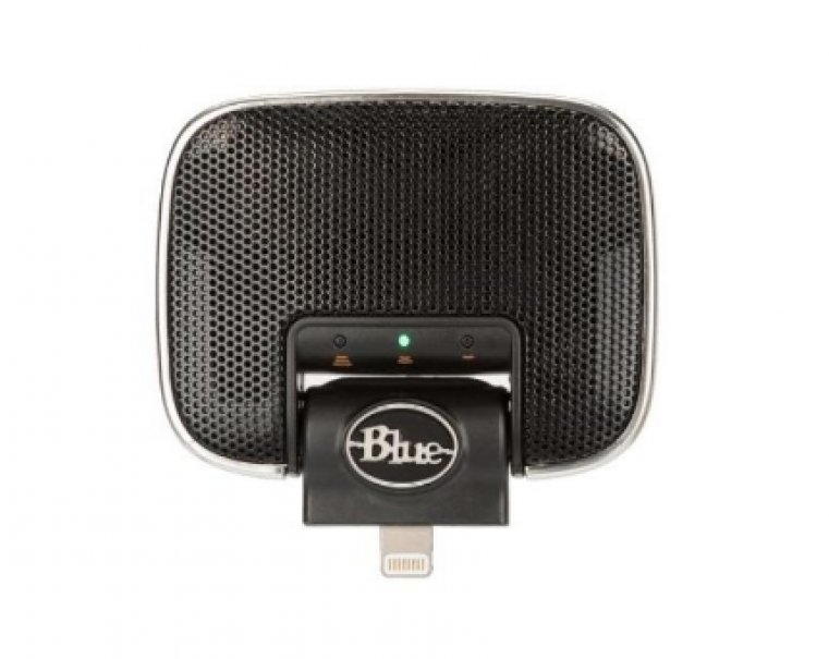 Blue Mikey Digital Microphone - Headphones Clipart (760x1000), Png Download