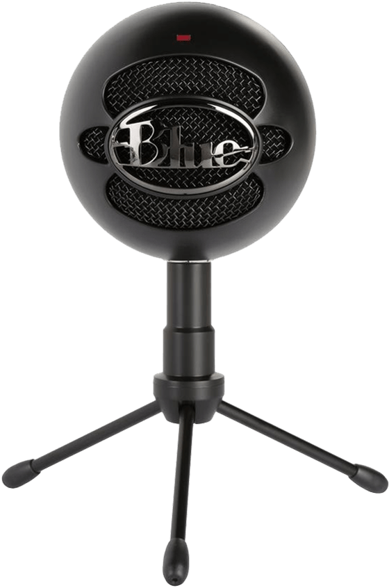 Blue Microphone Snowball Black Clipart (920x920), Png Download