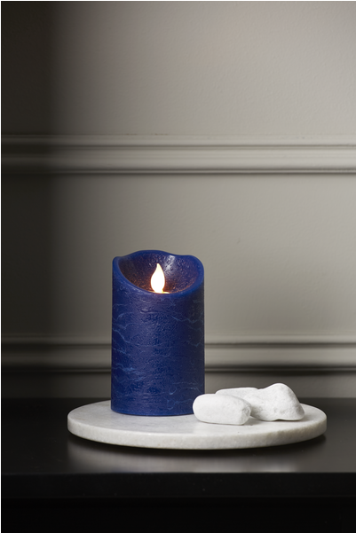 Led Pillar Candle M-twinkle - Led Kerze Blau Clipart (600x600), Png Download