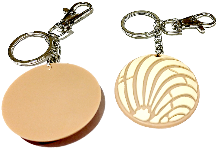 Pan Dulce Concha Soft Rubber Key Chain - Concha Keychain Clipart (720x493), Png Download