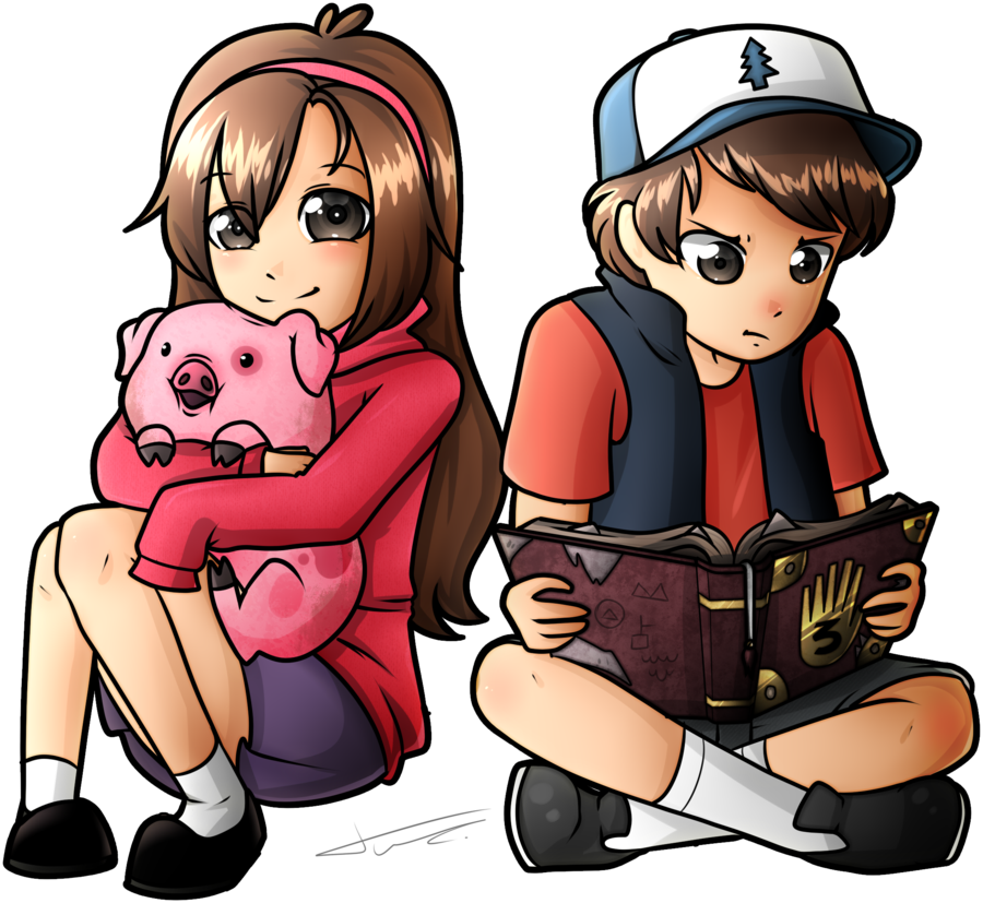 Dipper Pines Images Dipper And Mabel By Tvzrandomness - Gravity Falls Dipper Y Mabel Anime Clipart (900x827), Png Download
