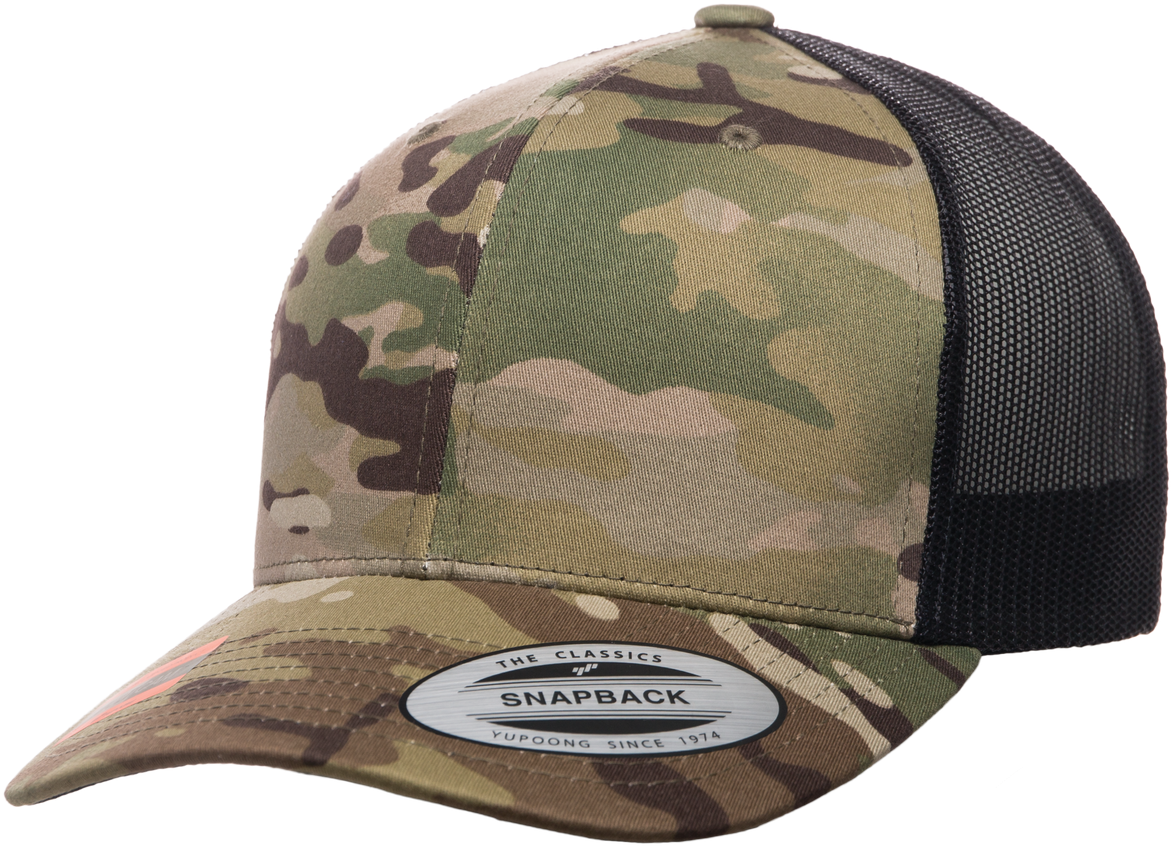 6606mc Green Multicam Trucker Hat - Flexfit Hat Snapback Clipart (1280x853), Png Download