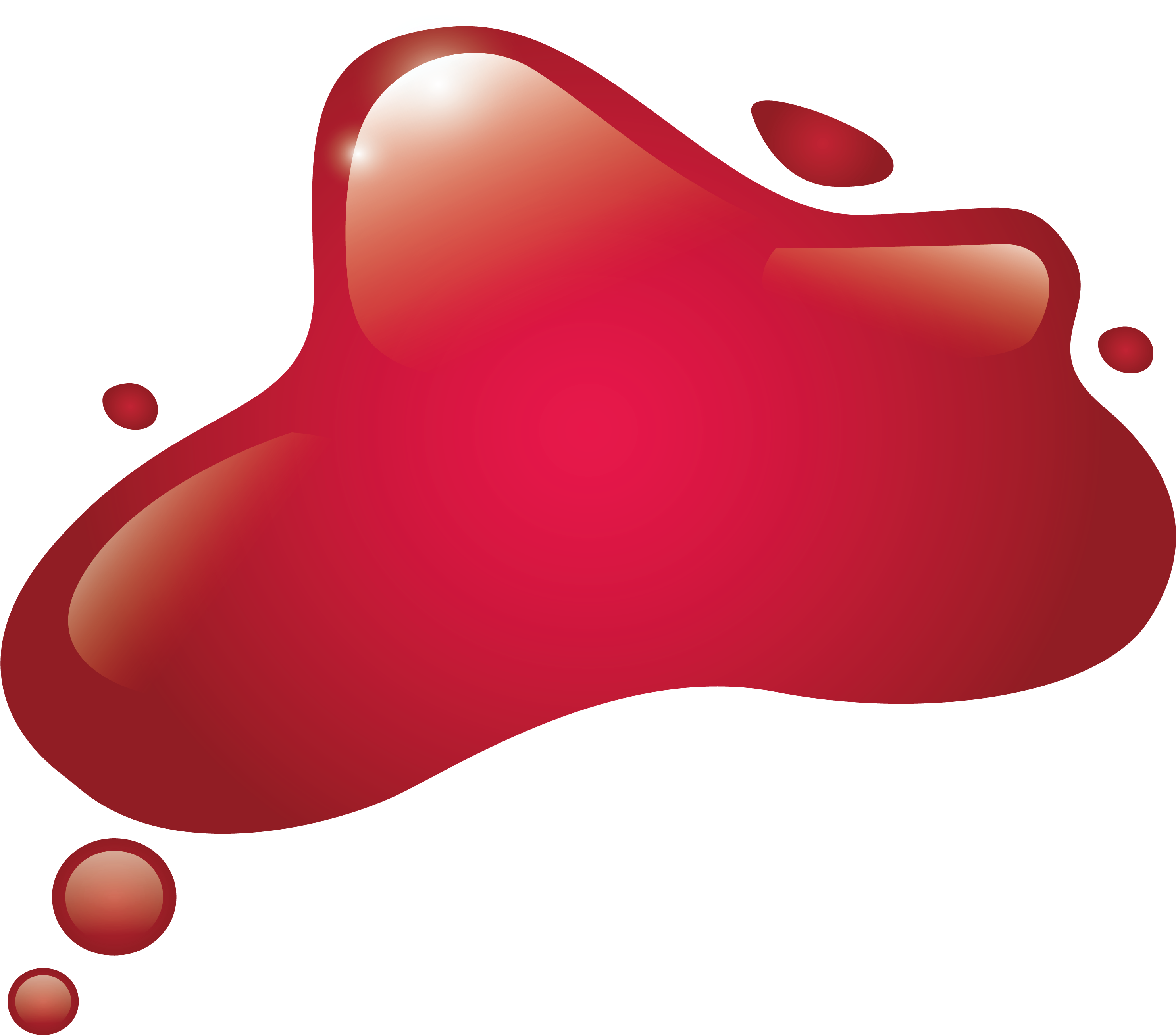 Red Water Bubbles - Burbuja Roja Png Clipart (2963x2609), Png Download