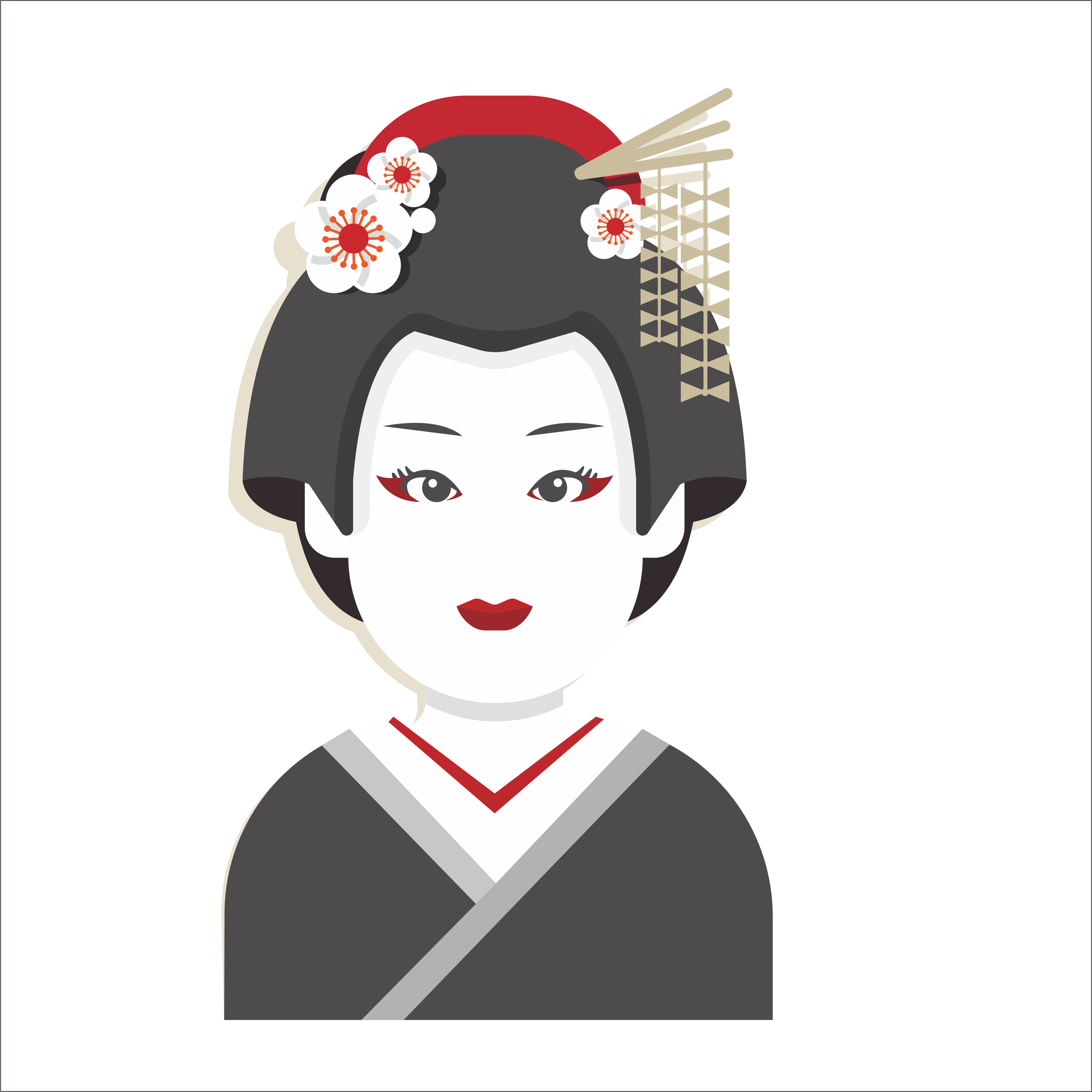Kimono Clipart Japanese Person - Travel Japan Japan Infographic - Png Download (3547x3547), Png Download