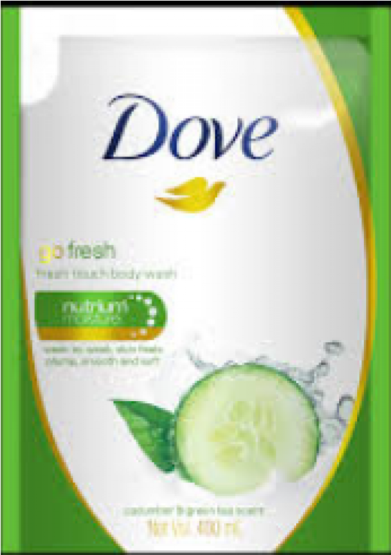 Dove Bodywash Go Fresh 400ml R-800x800 - Dove Cool Moisture Body Wash Clipart (800x800), Png Download