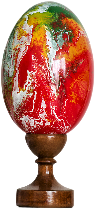 Easter Egg, Easter, Egg, Colorful, Spring, Painted - Globe Clipart (450x720), Png Download