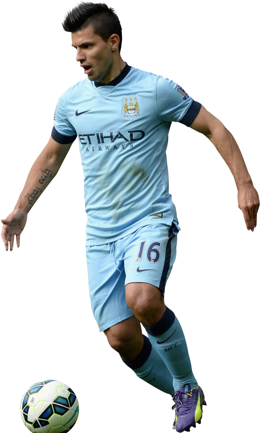 More Free And Manchester City Aguero Png Images - Sane Manchester City Render Clipart (865x1476), Png Download