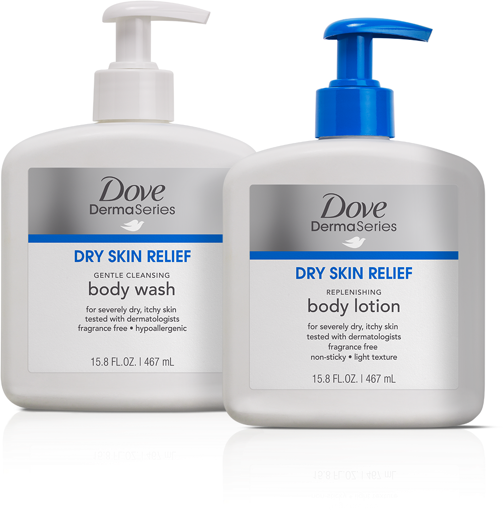 Men Care Deep Clean Body And Face Ⓒ - Dove Dermaseries Dry Skin Relief Gentle Cleansing Body Clipart (1340x1340), Png Download