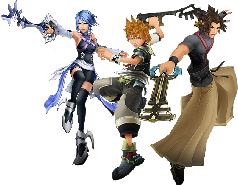 Terra Aqua Ven - Kingdom Hearts Terra Ventus Aqua Clipart (826x621), Png Download