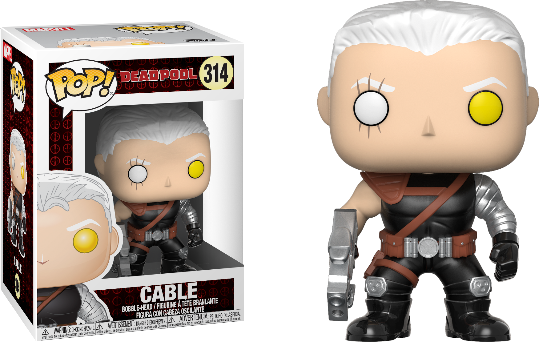 Pop Figure Marvel Cable Deadpool Parody - Cable Funko Pop Deadpool 2 Clipart (1751x1111), Png Download