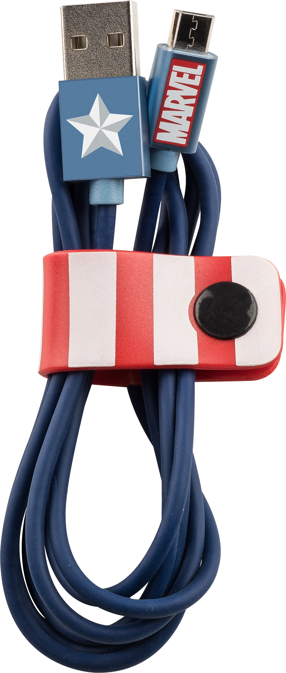 Captain America Micro Usb Cables Clipart (937x2200), Png Download