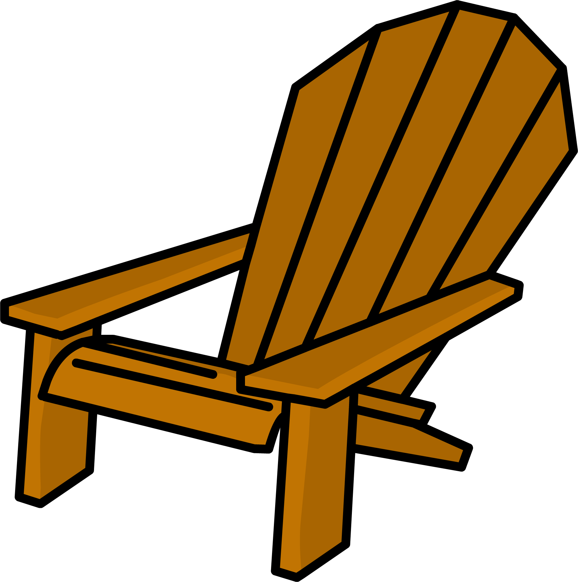 Chair Clipart Deck Chair - Lawn Chairs Clip Art - Png Download (1838x1853), Png Download