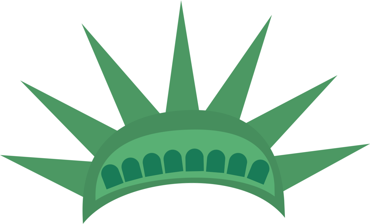 Statue Of Liberty Crown Clipart - Png Download (1458x868), Png Download