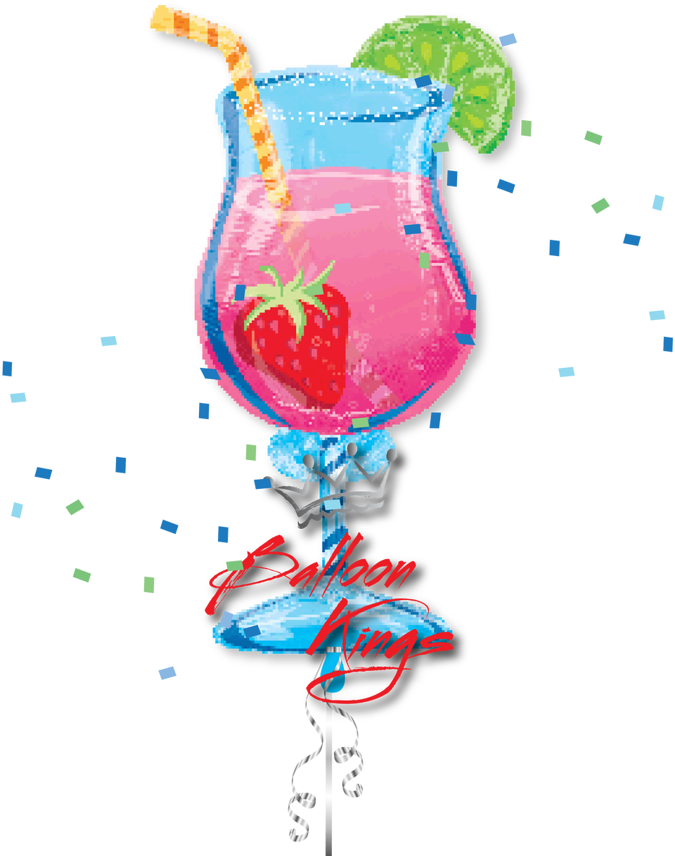 Strawberry Daiquiri - Drink Balloon Clipart (1280x1280), Png Download