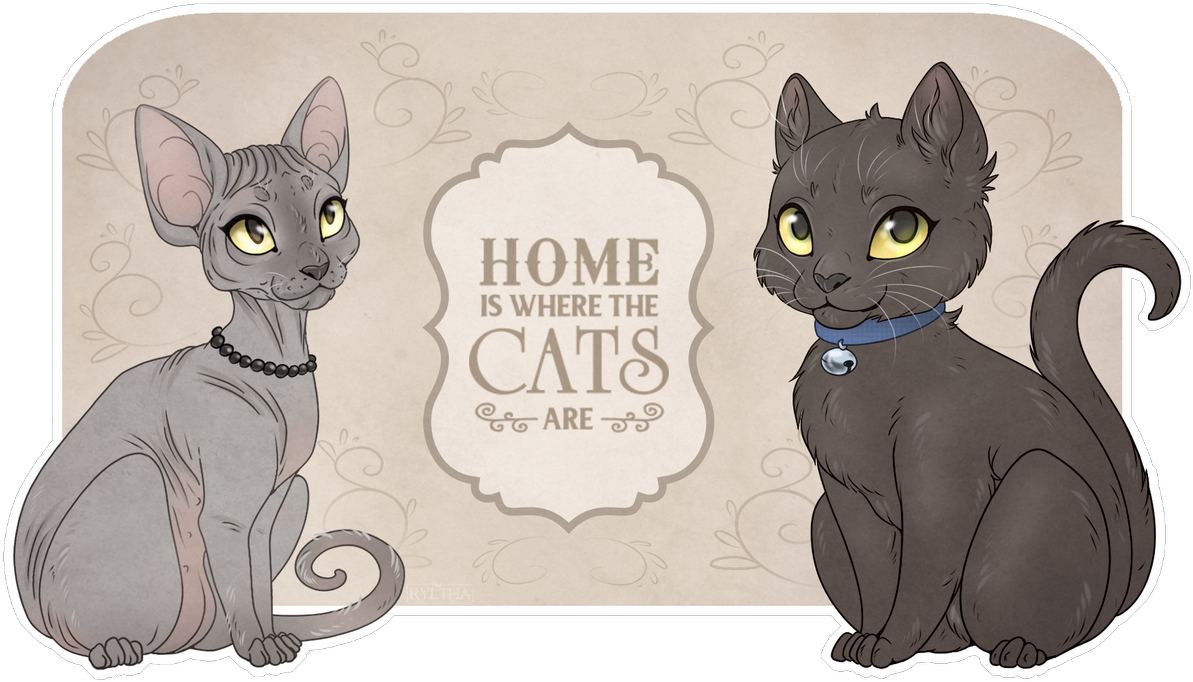 Ryltha - Black Cat Clipart (1200x732), Png Download