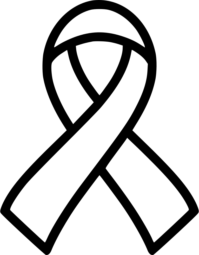 Aids Cancer Hiv - Down Syndrome Ribbon Black And White Clipart (766x980), Png Download