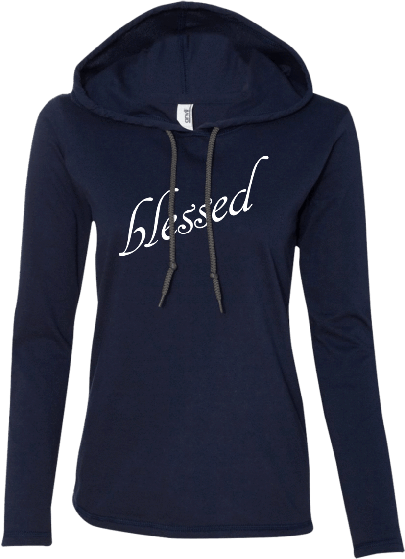 "blessed" Anvil Ladies' Long Sleeve Plus Size T Shirt - Columbia University Sweatshirt Womens Clipart (1155x1155), Png Download