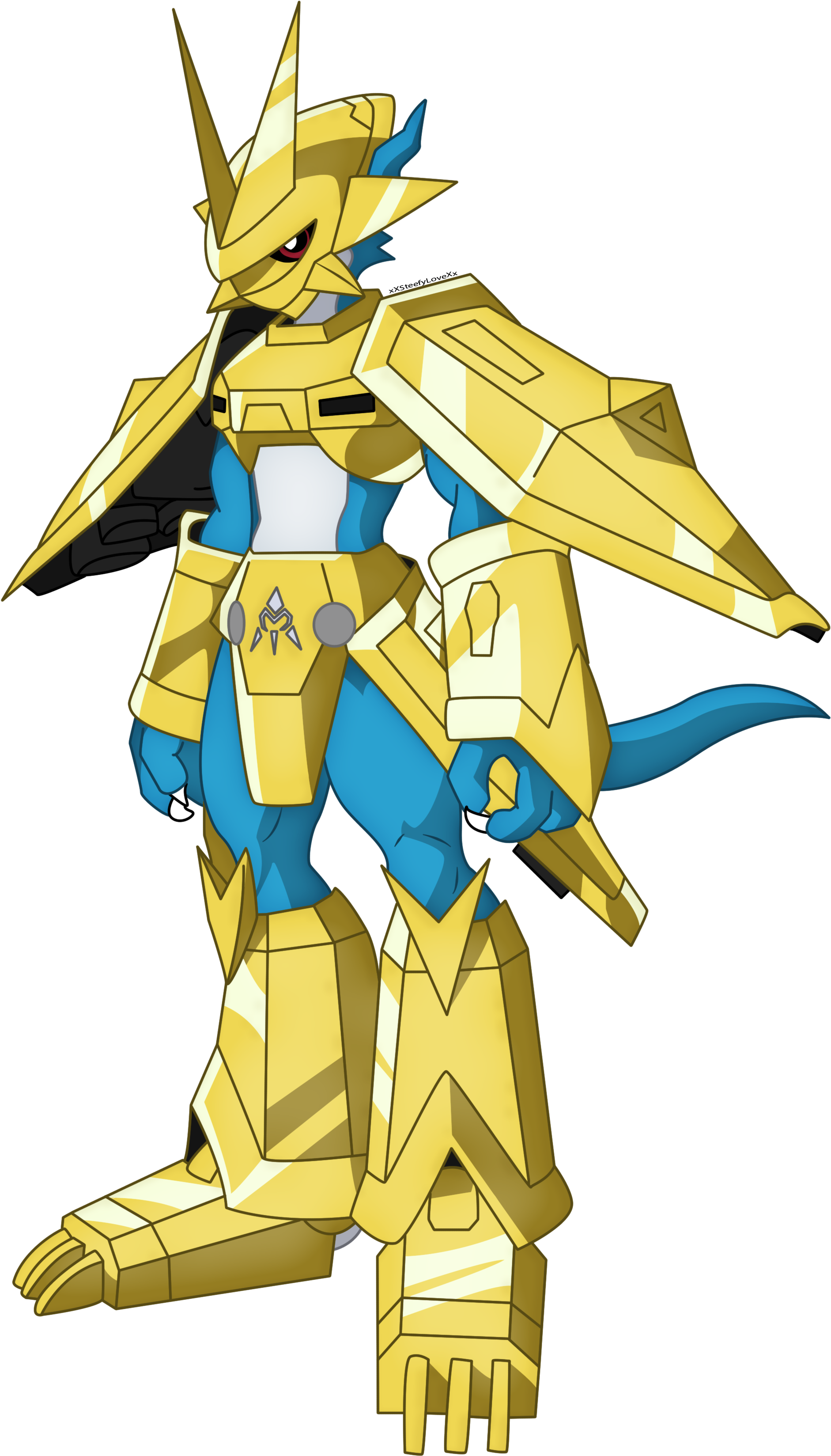 Download Magnamon Image - Magnamon Digimon Clipart (1900x3301), Png Download