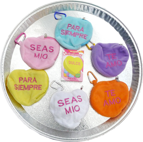 "sweethearts" Coin Purse With Carabiner - Badge Clipart (600x597), Png Download