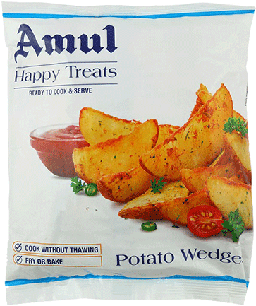 Amul Potato Wedges - Amul Happy Treats French Fries Clipart (600x600), Png Download