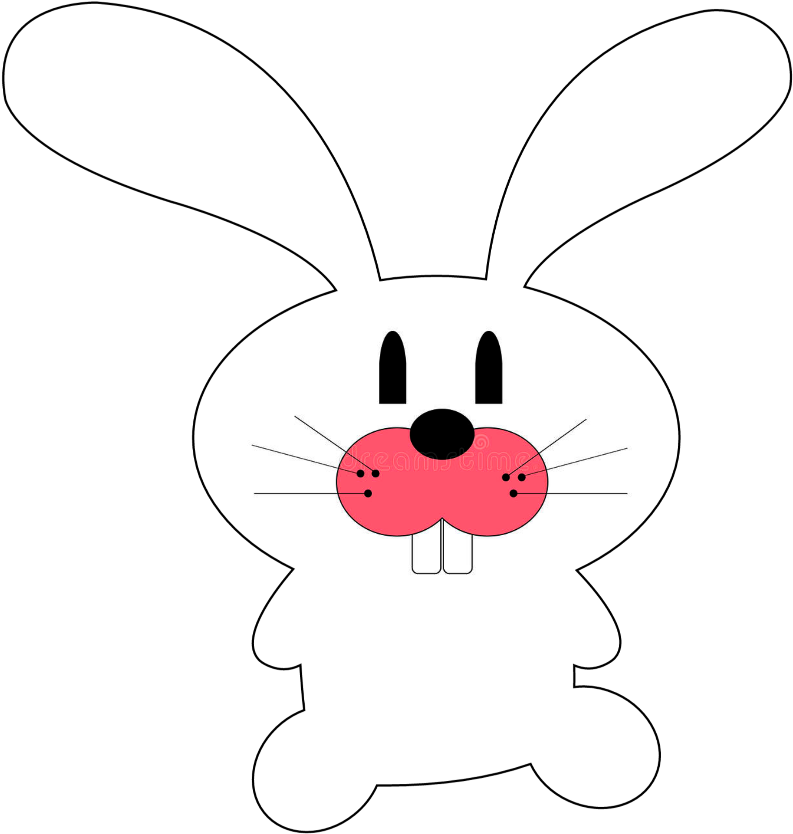 Picsart Sticker - Bunny Rabbit Head Png Clipart (1024x1024), Png Download