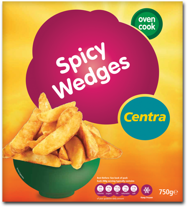 Centra Spicy Potato Wedges 750g - Centra Clipart (800x800), Png Download