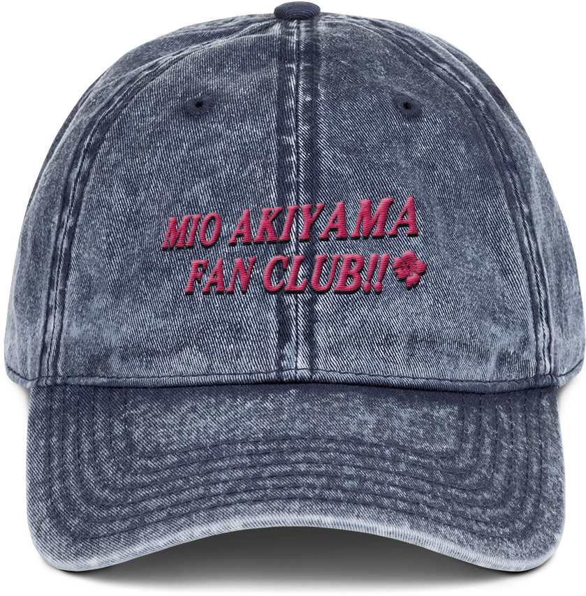 Mio Akiyama Fan Club Vintage Cap - Hat Clipart (1000x1000), Png Download