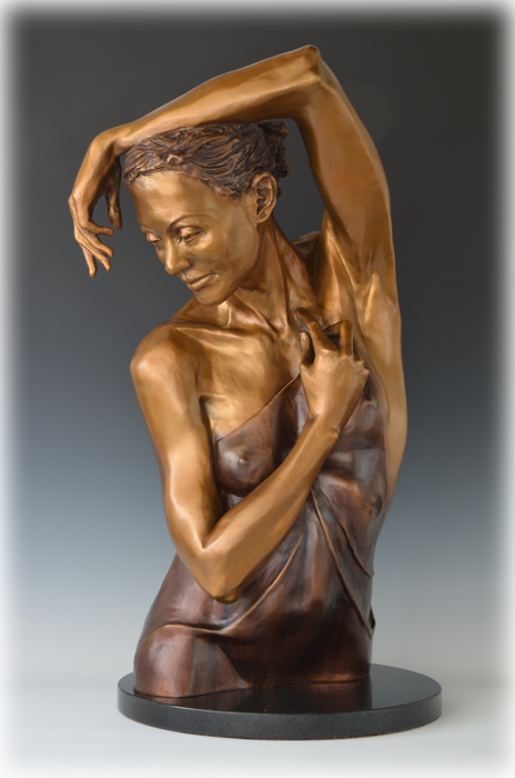 Après Le Bain Bronze Sculpture By David Varnau - Bronze Sculpture Clipart (464x700), Png Download