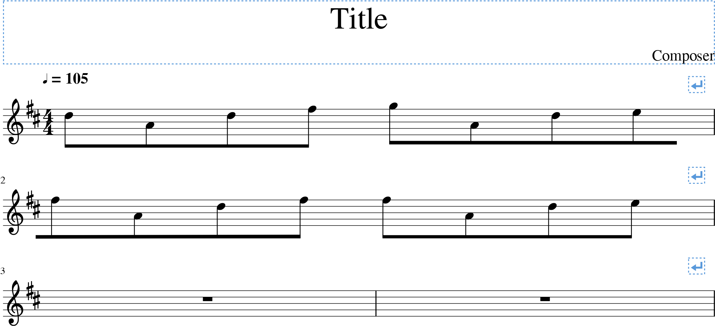 Beam Cross , - Sheet Music Clipart (2415x1123), Png Download