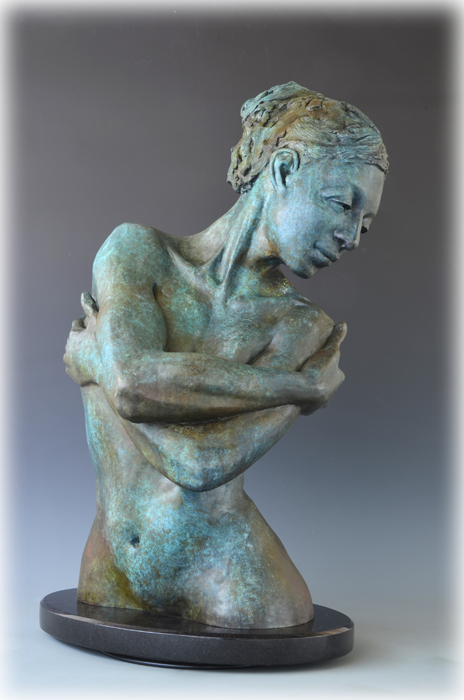 Embrace Bronze Sculpture By David Varnau - David Varnau Sculptures Clipart (464x700), Png Download