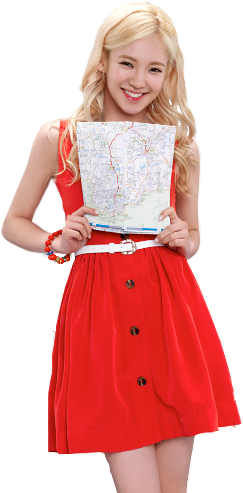 I Think They All Look Good In Red - Hyoyeon In Red Clipart (720x1280), Png Download