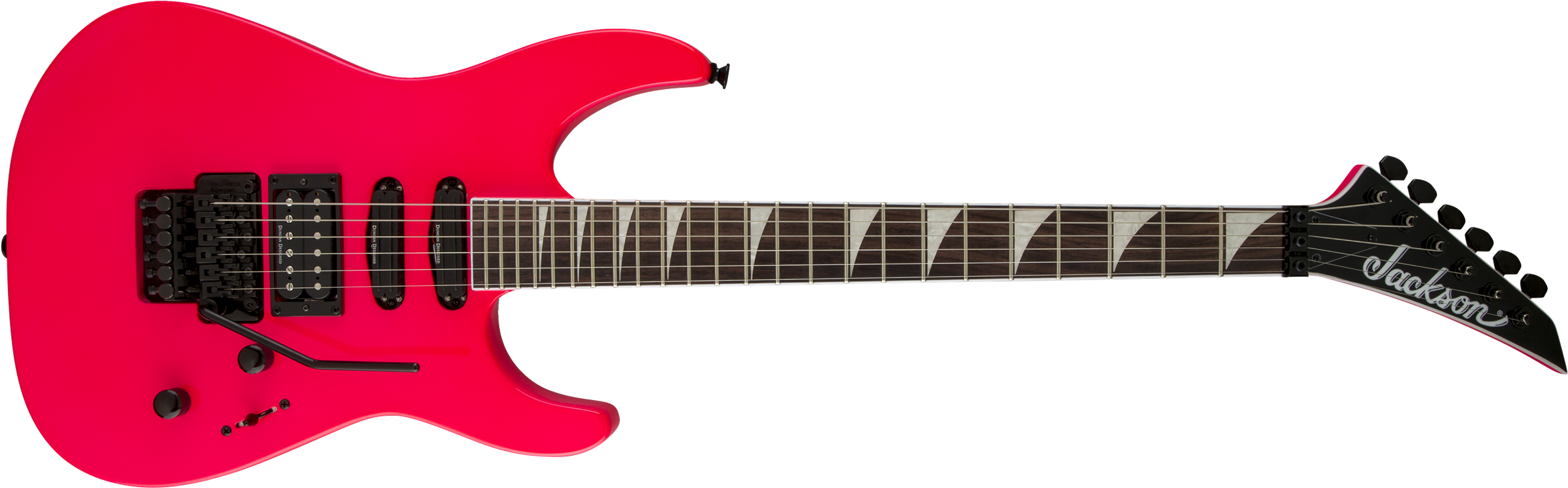 X Series Soloist™ Sl3x, Rosewood Fingerboard, Neon - Jackson Soloist Sl3x Neon Pink Clipart (2400x752), Png Download