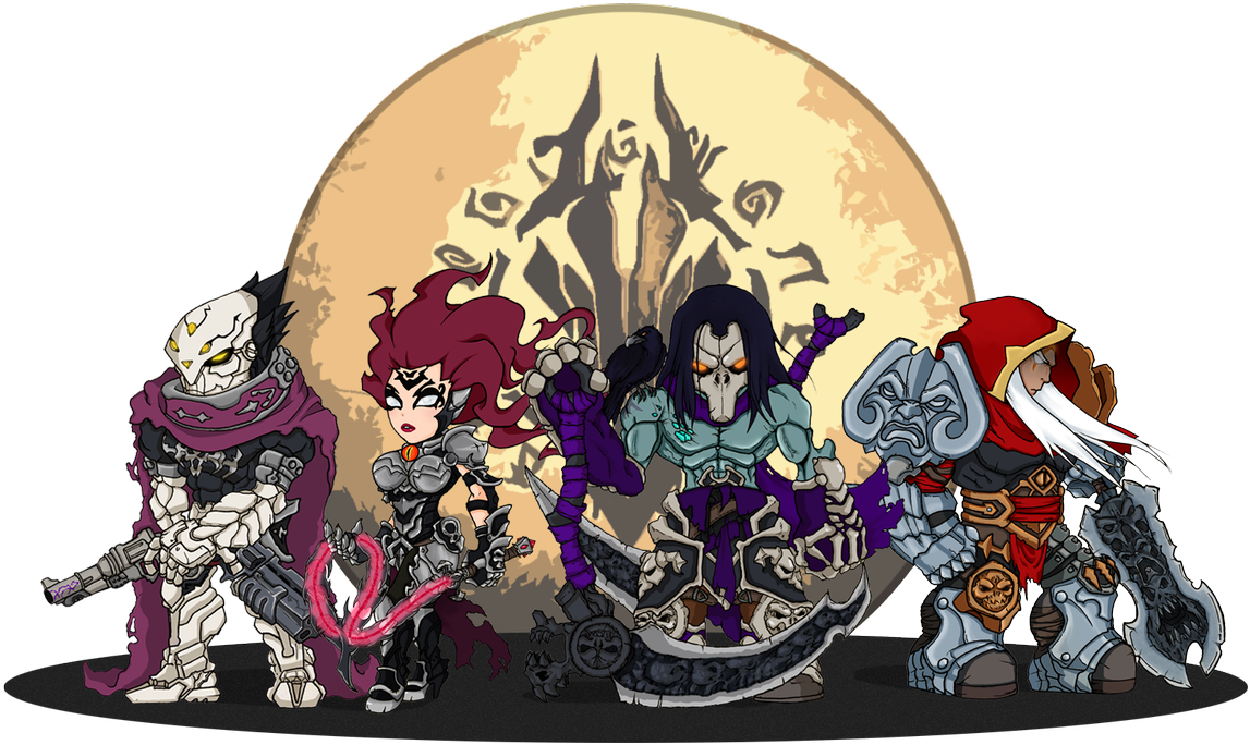 卂ʀᴛ3ᴍ X - Darksiders Horsemen Clipart (1200x750), Png Download