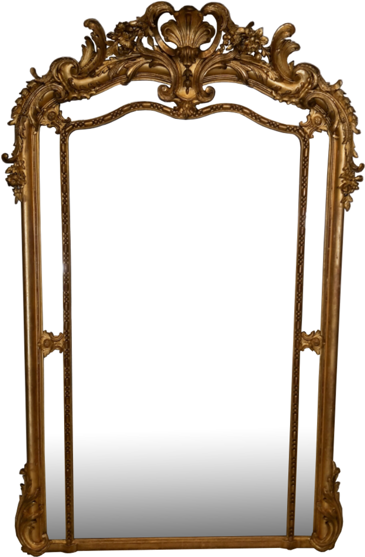 2017 Napolean Iii Paraclose Gilt Mirror - Mirror Clipart (902x1280), Png Download