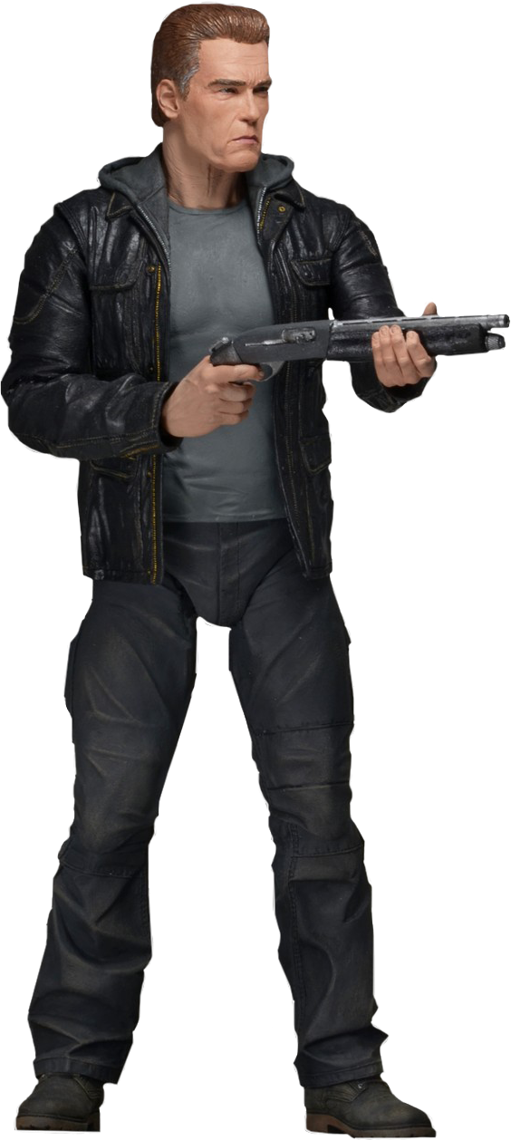 T-800 Action Figure - Neca Terminator Genisys 7 Scale Action Figure Assortment Clipart (564x1258), Png Download