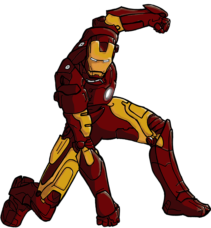 Iron Man Marvel Iron Man Coloring Pages Free Printable - Colour The Iron Man Clipart (697x750), Png Download