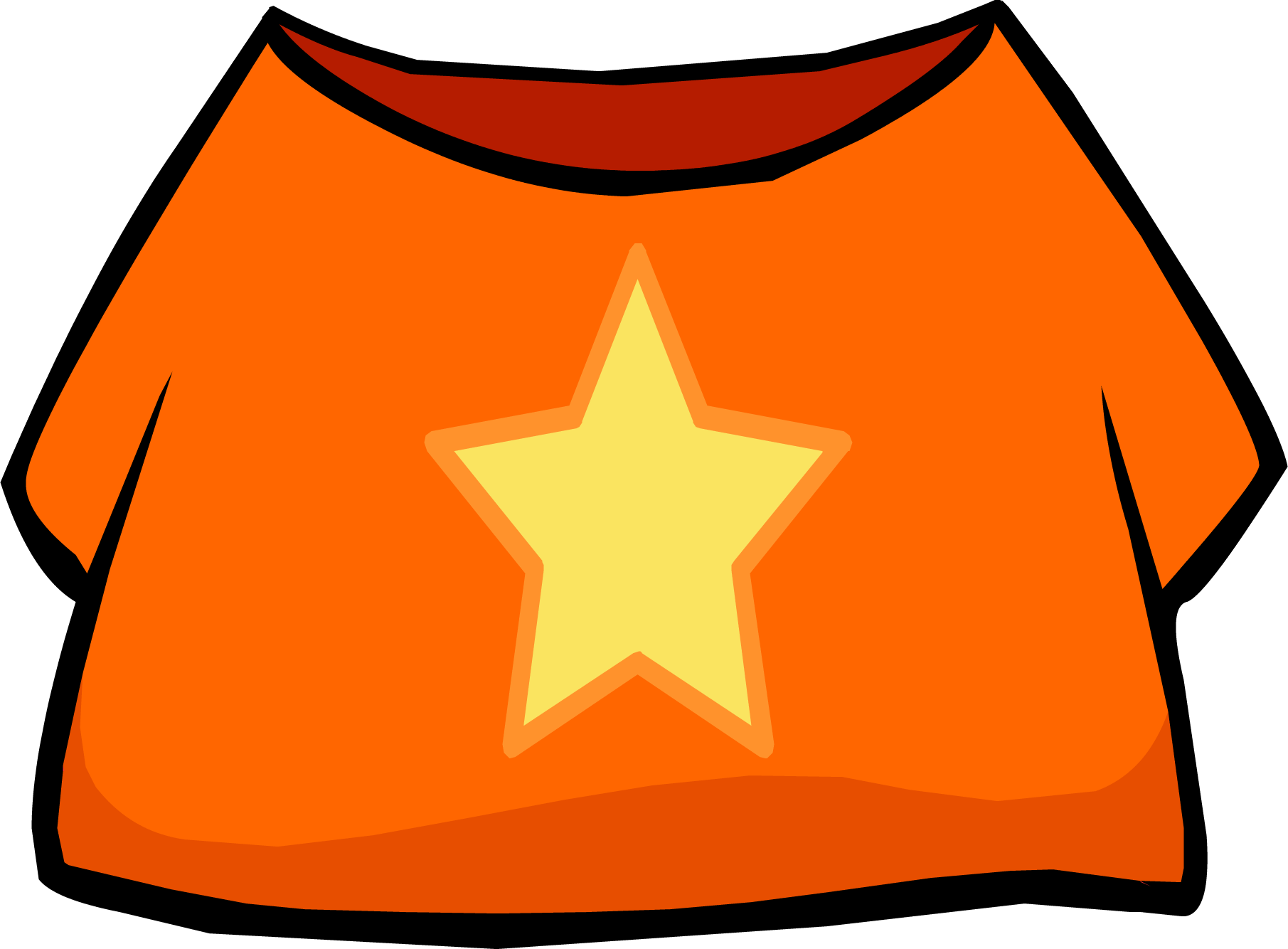 Shirt Clipart Orange Shirt - Club Penguin Shirt Clip Art - Png Download (1811x1334), Png Download