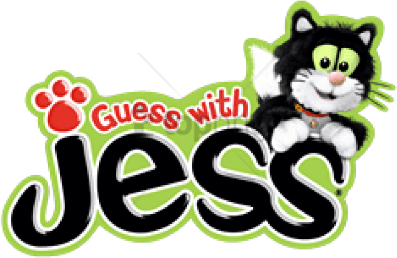 Download With Jess Logo Transparent Background - Guess With Jess Logo Clipart (850x558), Png Download